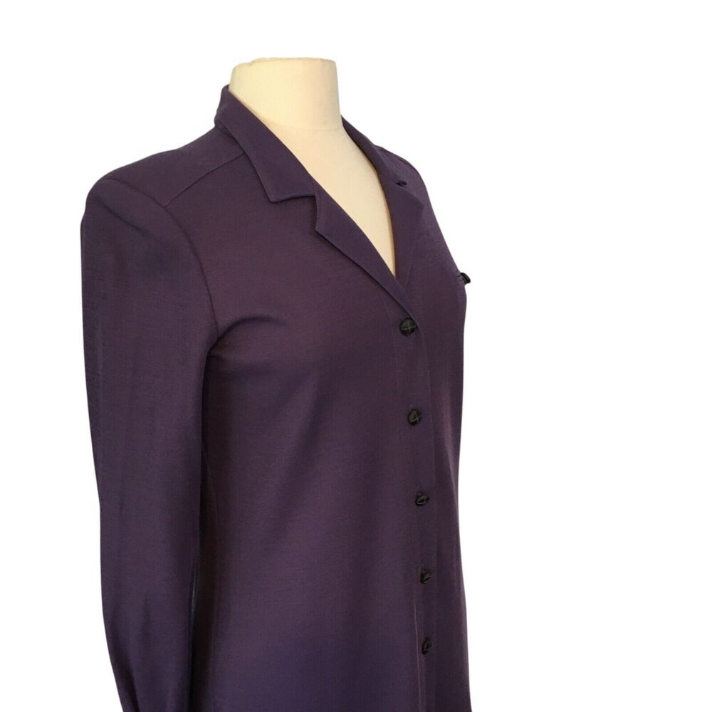 Butte Vintage 70s 80s Womens Plum Purple Knit Sheath Shift Dress, 36 bust - Picture 4 of 8